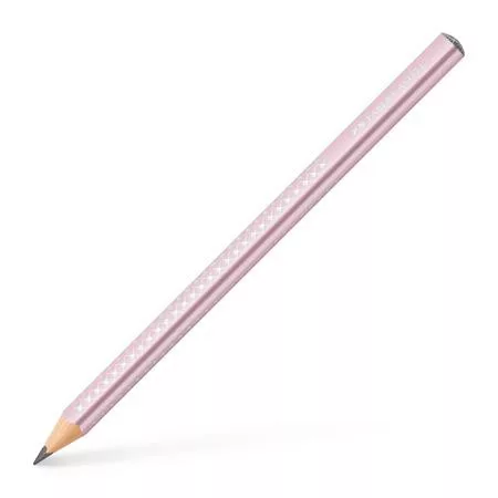 Grafitceruza, B, háromszögletű, FABER-CASTELL Sparkle Jumbo,  metál rózsaszín (TFC111661)