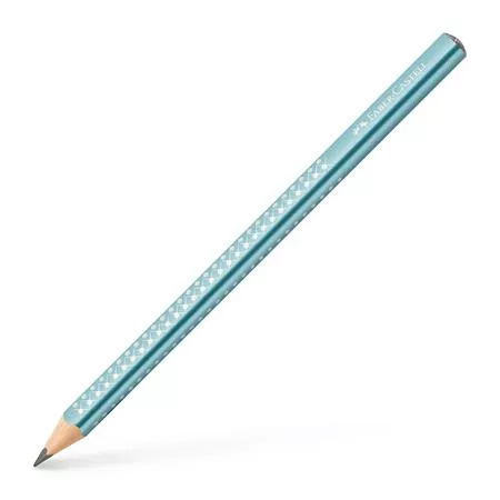 Grafitceruza, B, háromszögletű, FABER-CASTELL Sparkle Jumbo,  metál óceánkék (TFC111662)