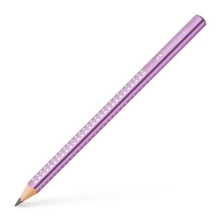 Grafitceruza, B, háromszögletű, FABER-CASTELL Sparkle Jumbo,  metál lila (TFC111663)