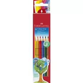   Színes ceruza készlet, háromszögletű, FABER-CASTELL Grip 2001, 6 különböző szín (TFC112406)
