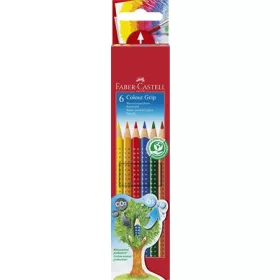   Színes ceruza készlet, háromszögletű, FABER-CASTELL Grip 2001, 6 különböző szín (TFC112406)