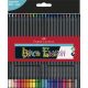 Színes ceruza készlet, háromszögletű, FABER-CASTELL Black Edition, 24 különböző szín (TFC116424)
