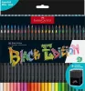 Színes ceruza készlet, háromszögletű, FABER-CASTELL Black Edition,  50 különböző szín (TFC116450)