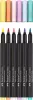 Ecsetirón készlet, FABER-CASTELL Black Edition, 6 különböző pasztell szín (TFC116453)