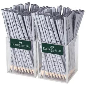   Grafitceruza display, HB, háromszögletű, FABER-CASTELL Grip 2001, ezüst (TFC117023)