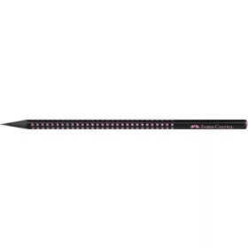   Grafitceruza, B, háromszögletű, FABER-CASTELL, Sparkle Midnight, fekete/rózsaszín (TFC118258)