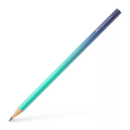 Grafitceruza, B, háromszögletű, FABER-CASTELL Flow, türkiz-kék (TFC118403)