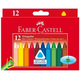  Zsírkréta, háromszögletű, FABER-CASTELL , 12 különböző szín (TFC120010)