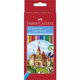   Színes ceruza készlet, hatszögletű, FABER-CASTELL Classic, 12 különböző szín (TFC120112)