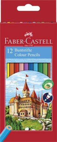 Színes ceruza készlet, hatszögletű, FABER-CASTELL Classic, 12 különböző szín (TFC120112)
