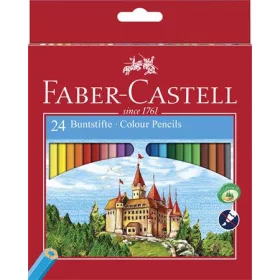   Színes ceruza készlet, hatszögletű, FABER-CASTELL Classic, 24 különböző szín (TFC120124)