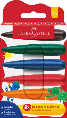 Zsírkréta készlet, FABER-CASTELL, 6 különböző szín (TFC120409)