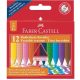 Zsírkréta, háromszögletű, FABER-CASTELL Grip, 12 különböző szín (TFC122520)