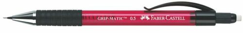 Nyomósirón, 0,5 mm, FABER-CASTELL Grip Matic 1375, piros (TFC137521)