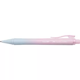   Golyóstoll, 1 mm, XB, nyomógombos, rózsa-égkék tolltest, FABER-CASTELL Daily Ball Flow, kék (TFC140680)