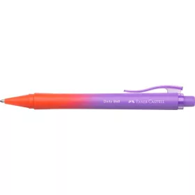   Golyóstoll, 1 mm, XB, nyomógombos, piros-lila tolltest, FABER-CASTELL Daily Ball Flow, kék (TFC140682)