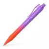 Golyóstoll, 1 mm, XB, nyomógombos, piros-lila tolltest, FABER-CASTELL Daily Ball Flow, kék (TFC140682)