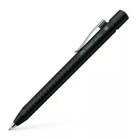   Golyóstoll, 1 mm, XB, nyomógombos, metál fekete tolltest, FABER-CASTELL Grip-2011, kék (TFC144187)