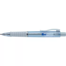   Golyóstoll, 1 mm, XB, nyomógombos, égkék testszín, FABER-CASTELL Poly Ball View Aurora, kék (TFC145766)