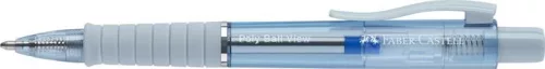 Golyóstoll, 1 mm, XB, nyomógombos, égkék testszín, FABER-CASTELL Poly Ball View Aurora, kék (TFC145766)