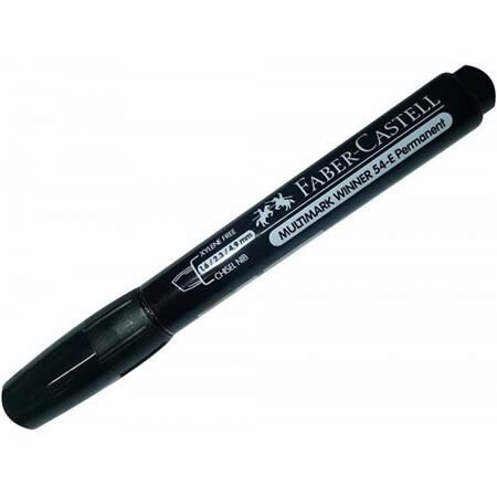 Alkoholos marker, 1,6-4,9 mm, vágott,  FABER-CASTELL Multimark Winner 54, fekete (TFC157999)