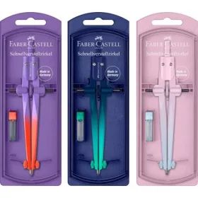   Körző készlet, precíziós, FABER-CASTELL Stream Flow, vegyes színek (TFC174556)
