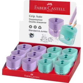   Hegyező display, kétlyukú, FABER-CASTELL, Grip Auto, vegyes pasztell színek (TFC183103)