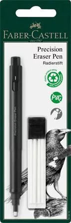 Radírstift, precíziós, 4 db pótbéllel, FABER-CASTELL (TFC185610)