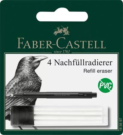 Pótbél precíziós radírstifthez, 4 darabos, FABER-CASTELL (TFC185697)