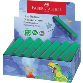   Radír display, háromszögletű, FABER-CASTELL, dinoszaurusz (TFC188750)