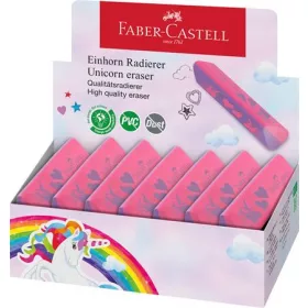   Radír display, háromszögletű, FABER-CASTELL, unikornis (TFC188751)