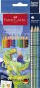 Színes ceruza készlet, háromszögletű, FABER-CASTELL Grip Dinoszaurusz 10+3 különböző szín (TFC201545)