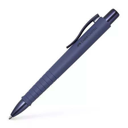 Golyóstoll, 1 mm, XB, nyomógombos tolltest, kék alkonyat tolltest, FABER-CASTELL Poly Ball Urban, kék (TFC241111)