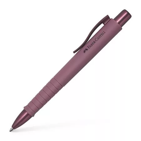 Golyóstoll, 1 mm, XB, nyomógombos tolltest, bordó tolltest, FABER-CASTELL Poly Ball Urban, kék (TFC241119)