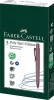 Golyóstoll, 1 mm, XB, nyomógombos tolltest, bordó tolltest, FABER-CASTELL Poly Ball Urban, kék (TFC241119)