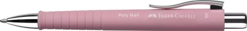 Golyóstoll, 1 mm, XB, nyomógombos, rózsaszín tolltest, FABER-CASTELL Poly Ball, kék (TFC241127)