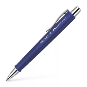   Golyóstoll, 0,5 mm, nyomógombos, kék tolltest, FABER-CASTELL Poly Ball, kék (TFC241151)