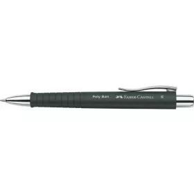   Golyóstoll, 0,7 mm, nyomógombos fekete tolltest, FABER-CASTELL Poly Ball, kék (TFC241199)