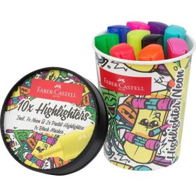   Szövegkiemelő, 1-5 mm, FABER-CASTELL Textliner 46, 10 különböző szín (TFC254695)