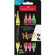 Dekormarker készlet, 1,0/3,0 mm, kétvégű, akril, FABER-CASTELL Shake&Paint, 4 különböző neon szín (TFC285505)