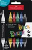 Dekormarker készlet, 1,0/3,0 mm, kétvégű, akril, FABER-CASTELL Shake&Paint, 6 különböző szín (TFC285507)
