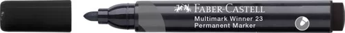 Alkoholos marker, 2,8 mm, kúpos, FABER-CASTELL Multimark Winner 23, fekete (TFC453397)
