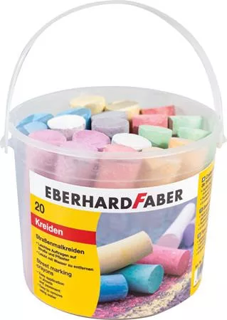 Aszfaltkréta, 20 darabos,  EBERHARD FABER, 8 különböző szín (TFCEF526512)