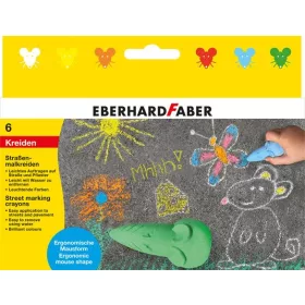   Aszfaltkréta, egér formájú, EBERHARD FABER, 6 különböző szín (TFCEF526561)