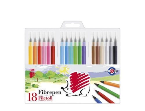 Filctoll készlet, 1 mm, ICO Süni 300, 18 különböző szín (TIC30018V)