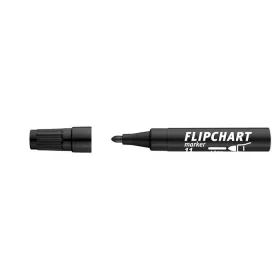   Flipchart marker, 1-3 mm, kúpos, ICO Artip 11, fekete (TICA11FK)