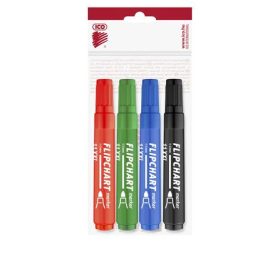   Flipchart marker készlet, 1-3 mm, kúpos, ICO Artip 11 XXL, 4 különböző szín (TICA11XV4)
