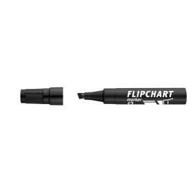  Flipchart marker, 1-4 mm, vágott, ICO Artip 12, fekete (TICA12FK)