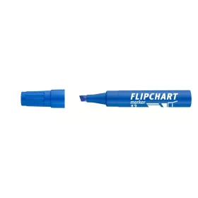   Flipchart marker, 1-4 mm, vágott, ICO Artip 12, kék (TICA12K)