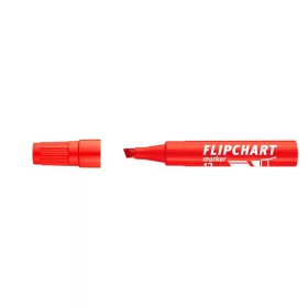   Flipchart marker, 1-4 mm, vágott, ICO Artip 12, piros (TICA12P)